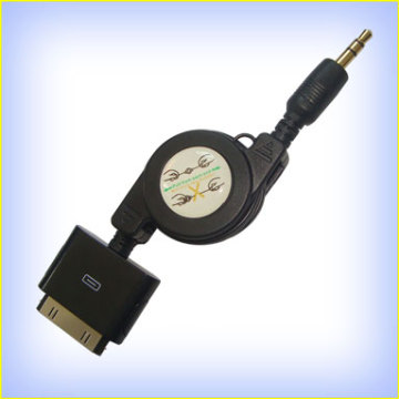 Retractable Audio Cable for iPod
