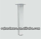 Modern 60x60RW Modern White Aluminum Square Table Bar Leg