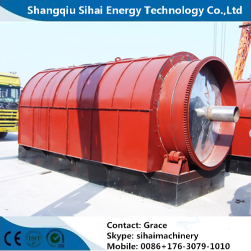 waste tire processing by pyrolysis plant