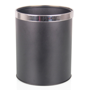 Waste Paper Basket Metal Trash can Litter Bin