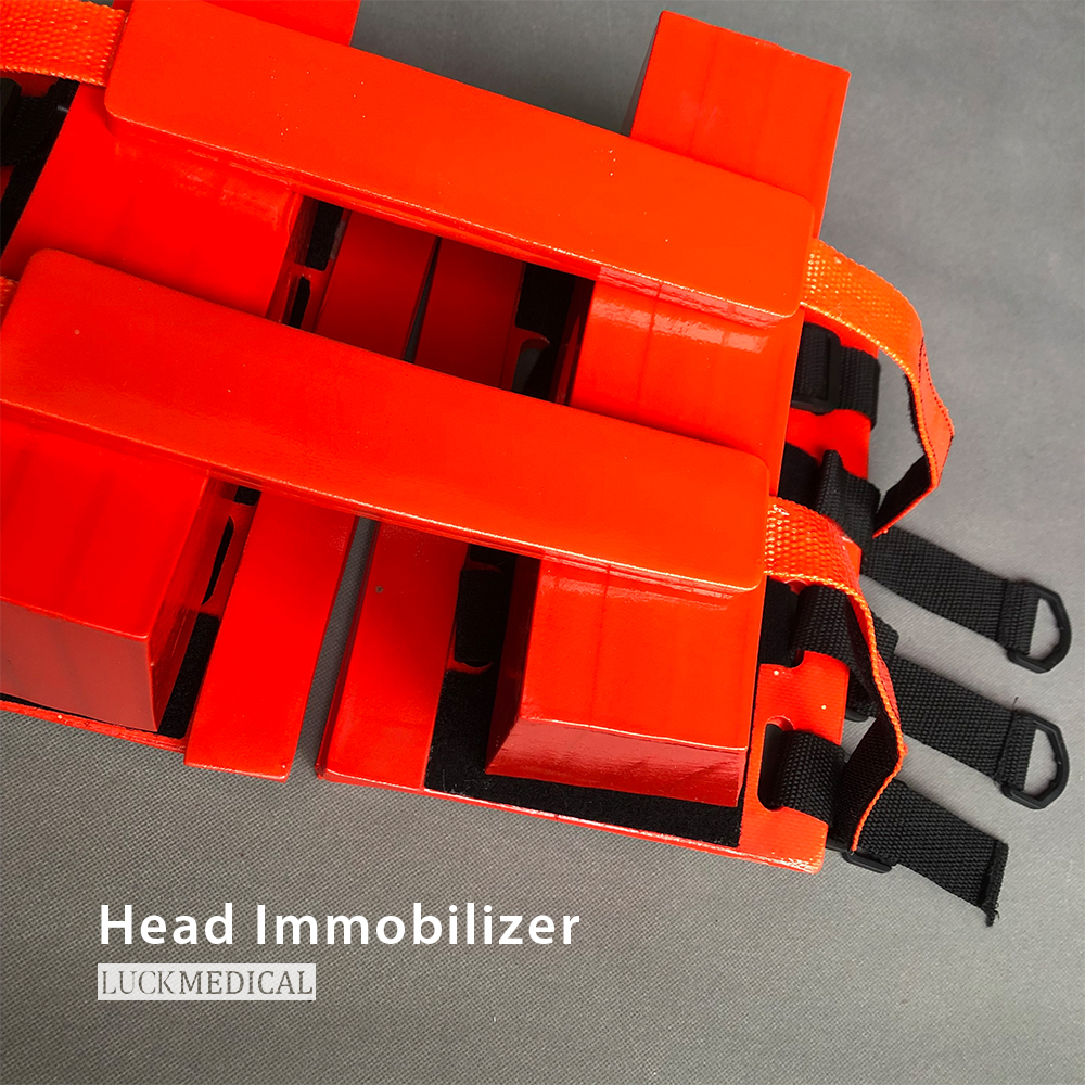 Dispositivo de inmovilizador de la cabeza Ficción de cabeza de emergencia de primeros auxilios