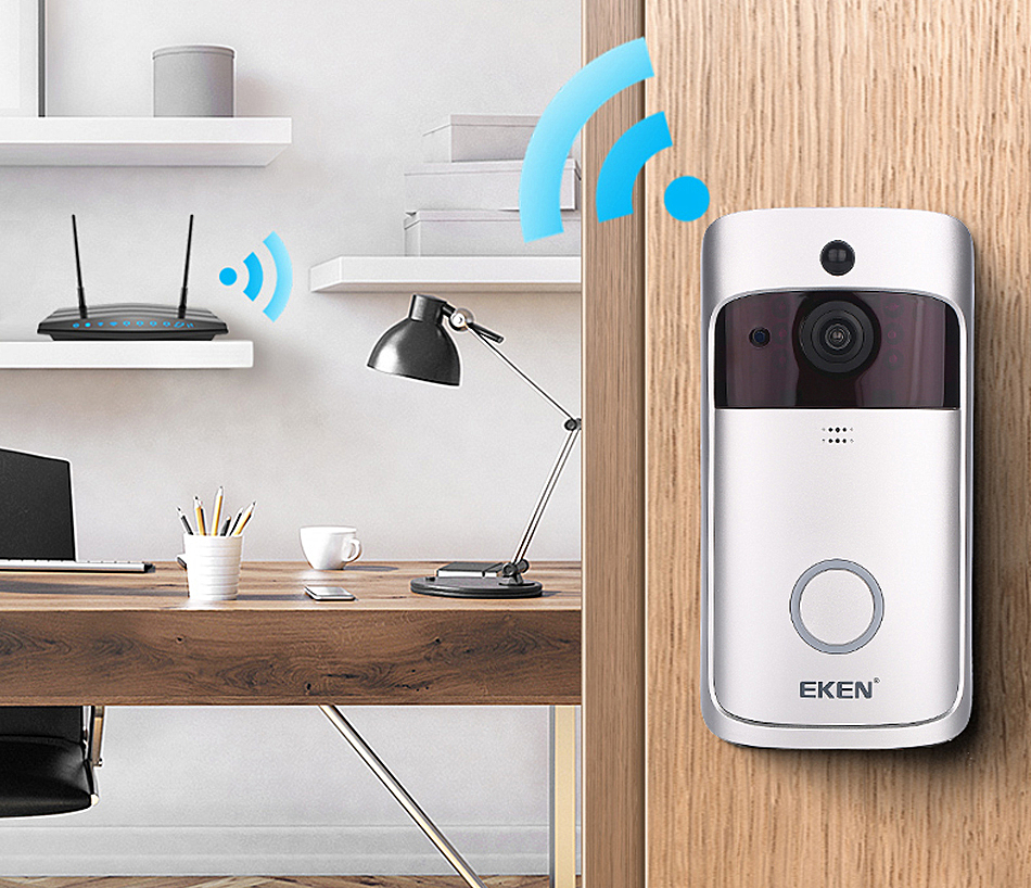 EKEN V5 WIFI Doorbell Smart IP Video Intercom Video Door Phone Door Bell Camera For Apartments IR Alarm Wireless Security Camera