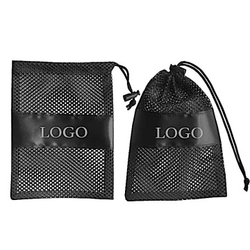 Custom Logo Nylon Mesh Drawstring Pouch Bag - Dance Shoe Storage Bag