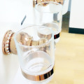 Rose gold Wall Mounted Bathroom Double Tumbler Holder