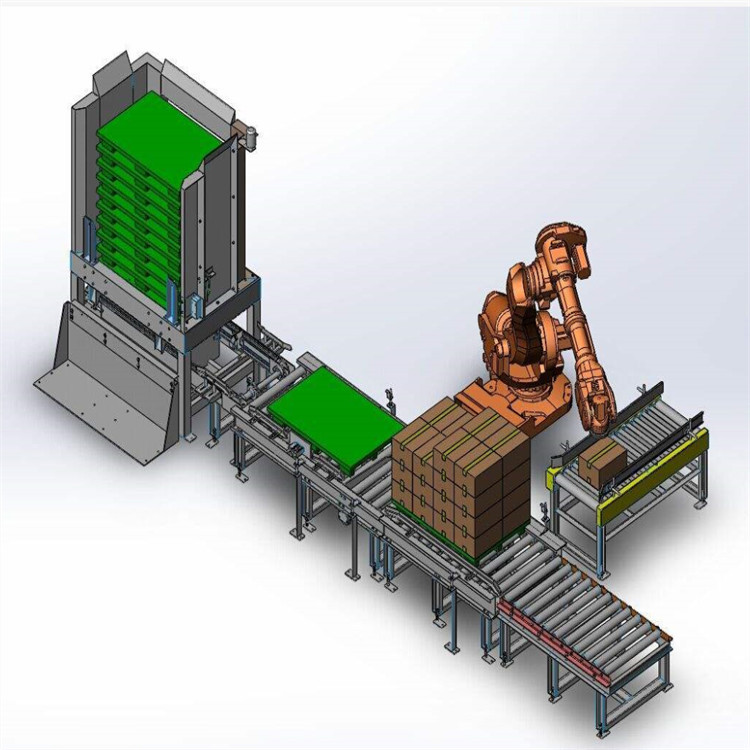 Commercial Palletizer Robots High Safety Level-Sustainable Stainless Steel Carbon New Wrapping Machines Farms Chemical Plastic