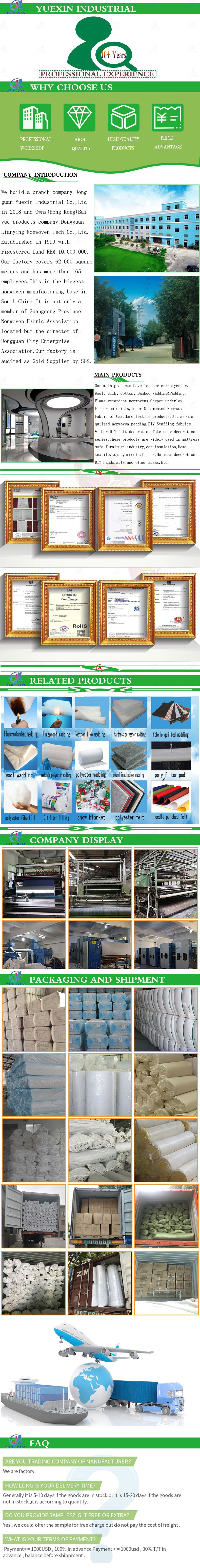 Wholesale 100% Polyester Non Woven Felt Fabric in Rolls