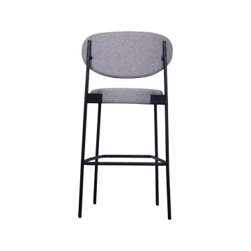 Modern Stainless Steel Bar Chair with Fabric Seat