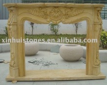 marble carved fireplace
