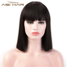 Aisi Hair Synthetic Straight Bob Wigs Natural Black Women Straight Bob Hair Wigs Heat Resistant Synthetic Bob Short Wigs