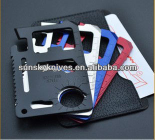 Color Coating Multifunction Survial Tool Card