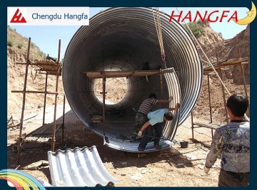 nested large diameter corrugated drainage pipe