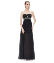 chest waist Beaded Evening diamond perspective Chiffon Dress