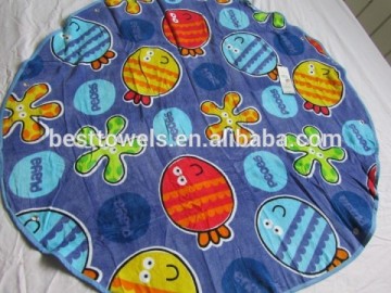 printed large round beach towel