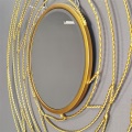 Big Round Gold Mirror Specchi incorniciati in metallo personalizzato