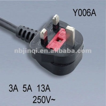 UK Standard 13A 250V Moulded BSI Power Cord