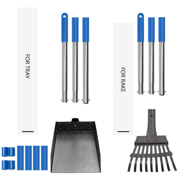 Langer Griff Pet Poop-Tablett und Rake-Set