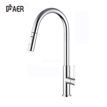 Single Handle Deck Mounted Pull Out Kitchen Faucet