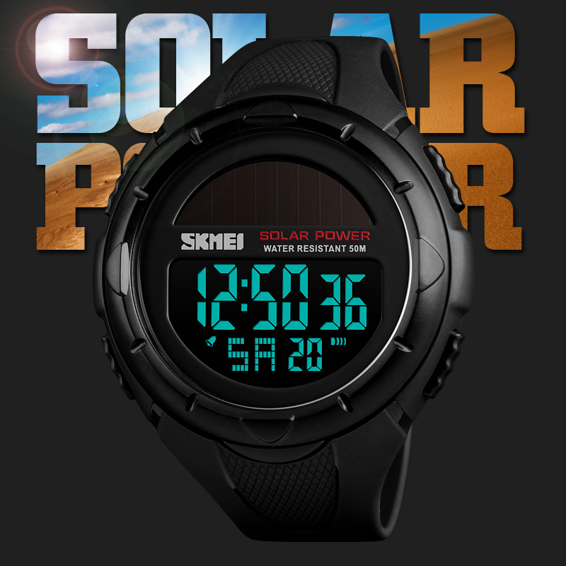 Waterproof solar powered sports wrist watch piece price in pakistan sale