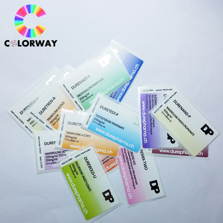 custom printing holographic vinyl 10ml hologram vial label for pharmaceutical