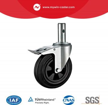 America Style Total Lock Scaffolding Caster(Rubber wheel & PP core)