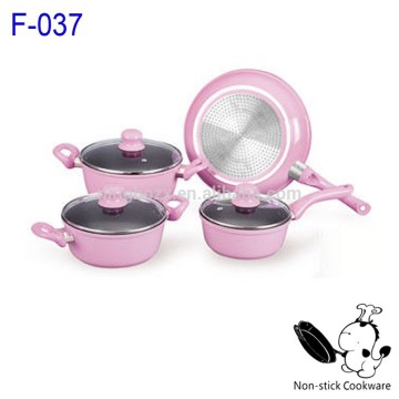 forged aluminum technique cookware set teflon frying pan electrical induction silicon handle for cookware