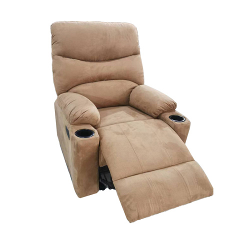 Single Faux Suede Fabric Recliner Sofa