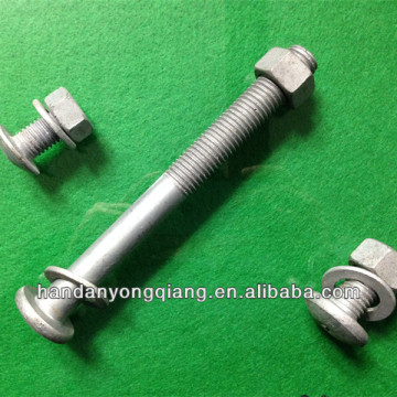 Galvanized Steel Highway Guardrail bolt with nut and washer