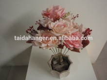 12 Heads Autumn Scenery Curling Selvedge Rose Aritifical Craft Flowers Made for Decor