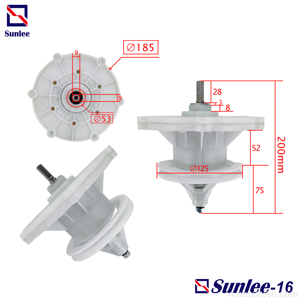 Hộp số máy giặt trục vuông 30mm