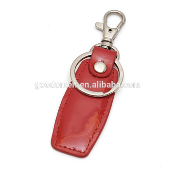 Custom black smooth leather Keychain wholesale