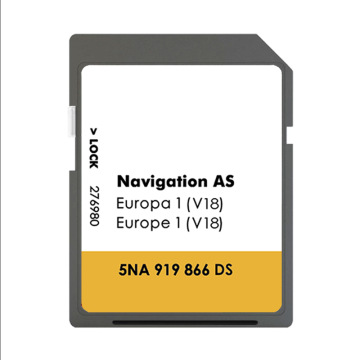 VW Discover Media Navigation AS V18 Map UK Europe 2022-2023 - 32GB SD Card