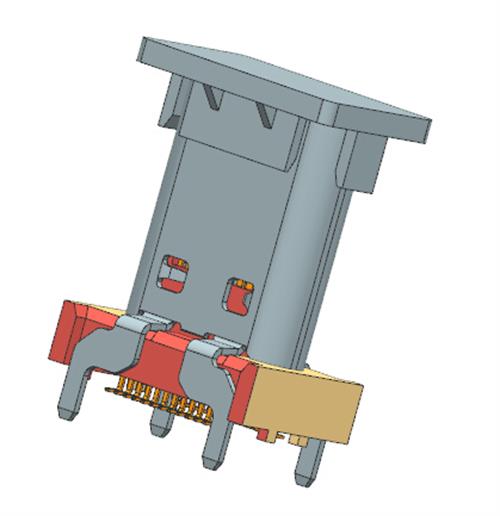 USB3.1 TIPO C RA VERTICAL Height13.5MM duplo SMT