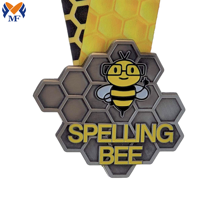 Silver Metal Bee Medal