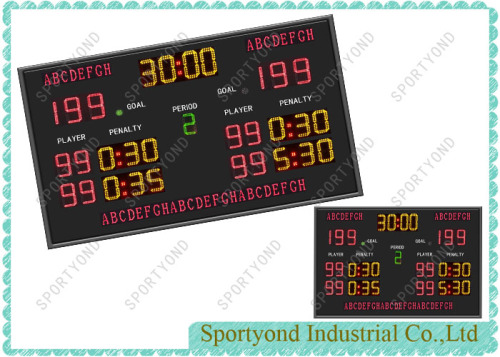 Tableau de bord de hockey avec tableaux de bord de hockey électroniques numériques sans fil 