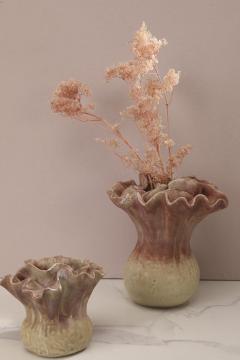 Flower Ceramic Vase Pink Vase for Living Room