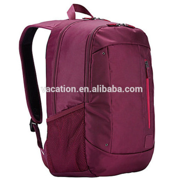 padded laptop compartment wine red backpack