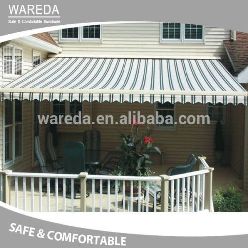 Semi-cassette balcony retractable awning