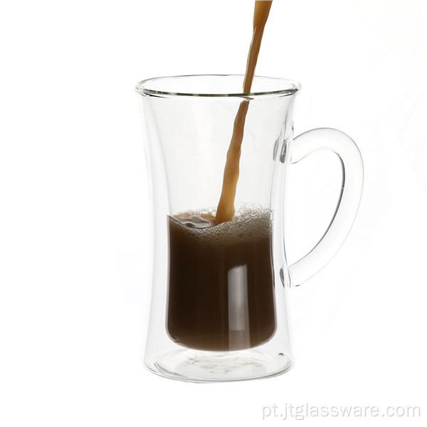 Copo de café de vidro para beber borosilicato