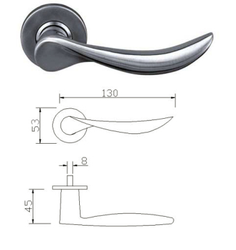 solid stainless steel  lever handle