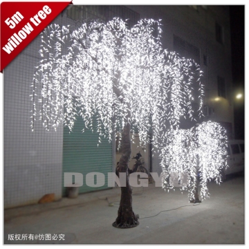 5M outdoor lighting artificial trees decorating christmas LED willow tree light, outdoor LED willow tree light