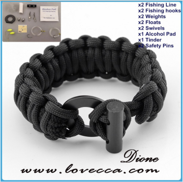 Multifunctional Firefighter Survival Bracelet 550 Paracord Fishing