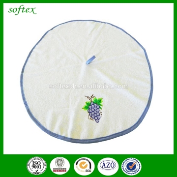 small diameter cotton Embroidery round Kitchen towel 50cm diameter 60g