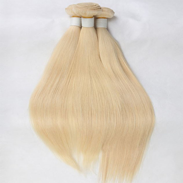 Brazilian unprocessed straight hair color 613 mink remy shedding free human hair weaving