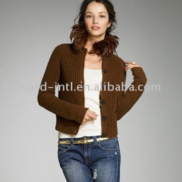 LADIES' WOOL CARDIGAN