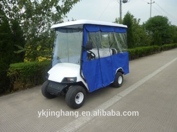 golf cart with rain cover