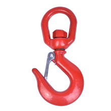Red Forged Alloy Steel Swivel Hooks: Crane Hooks, Sling Hooks, and Lifting Hoist Hooks with Latch