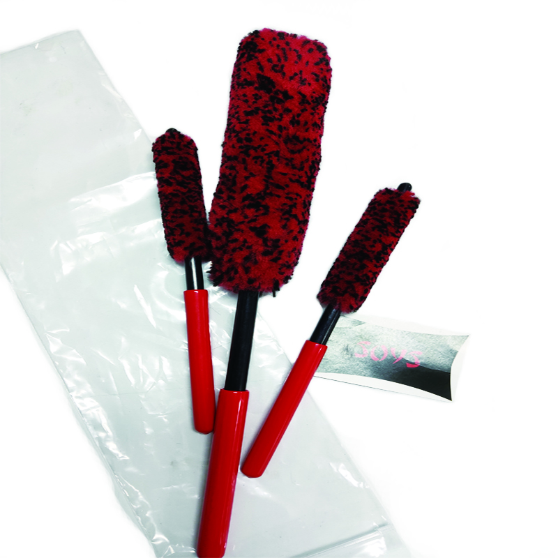 3 pcs of long wheel rim washing brush set