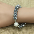 Crystal Mini Perlen Strass Ball Magnet Armband für Frauen