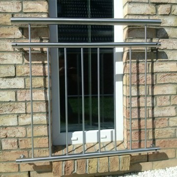 balcony / bannister /Garden railings/Polished Stainless Steel Glass Balustrade