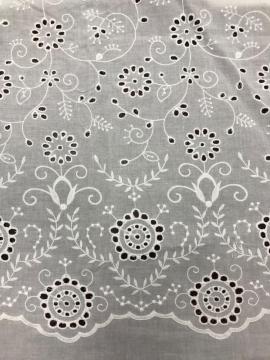 Spray White Cotton Embroider Fabric